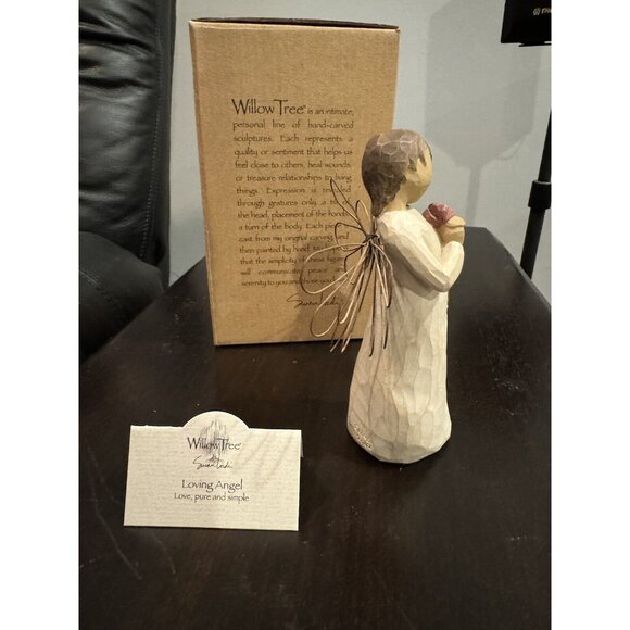 Willow Tree Loving Angel Figurine Rose 2002 Susan Lordi Demdaco - Picture 3 of 4